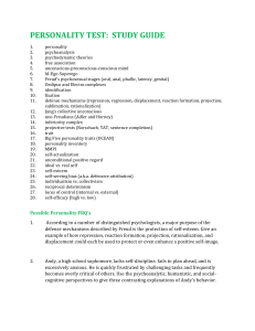 PERSONALITY TEST study guide - APsych-PD