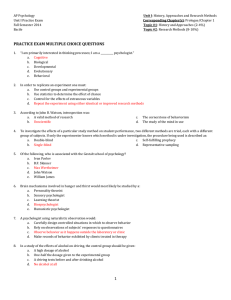 Unit 1 Practice Test – Answer Key