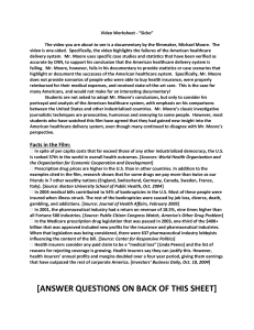 Sicko Information Sheet / Discussion Questions