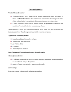 Thermodynamics Basic Definition