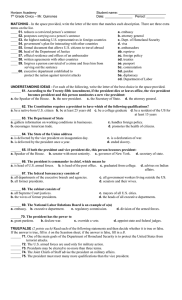 Horizon Academy Student name: 7th Grade Civics – Mr. Quinones