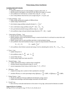 Work Energy Power Test Review