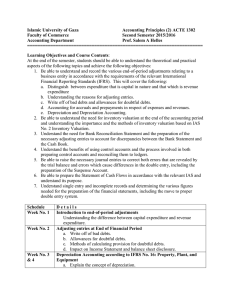 Islamic University of Gaza Accounting Principles (2) ACTE 1302