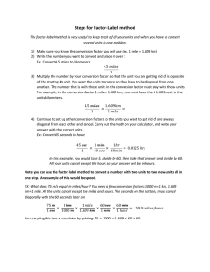 Steps for Factor-Label method