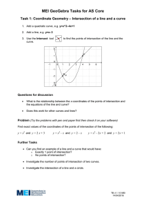 MEI GeoGebra Tasks for AS Core Task 1: Coordinate Geometry