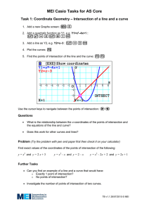 MEI Casio Tasks for AS Core Task 1: Coordinate Geometry