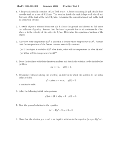 MATH 308-301,302 Summer 2008 Practice Test I