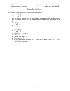 MSE 308 Thermodynamics of Materials Dept. of Materials Science &amp; Engineering