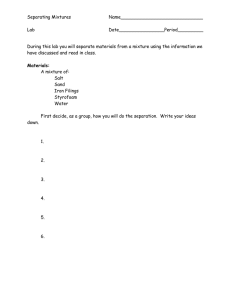 Separating Mixtures Name_____________________________  Lab