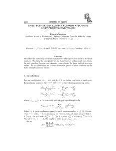 INTEGERS 14 (2014) #A51 MULTI-POLY-BERNOULLI-STAR NUMBERS AND FINITE MULTIPLE ZETA-STAR VALUES