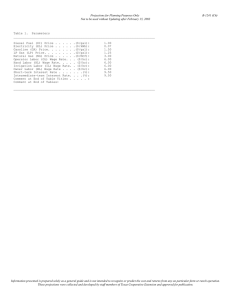 Projections for Planning Purposes Only B-1241 (C6)