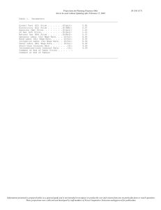 Projections for Planning Purposes Only B-1241 (C7)