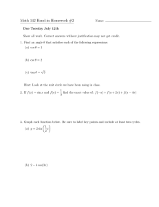 Math 142 Hand-in Homework #2