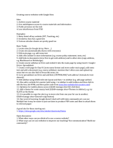 Creating course websites with Google Sites  Idea: 1. Archive course material