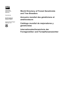 World Directory of Forest Geneticists and Tree Breeders améliorateurs