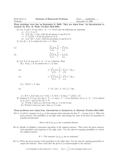 Math 3210 § 2. Solutions of Homework Problems Name: SAM P LE