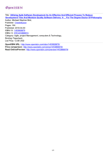 Title: Utilizing Agile Software Development As An Effective And Efficient Process... Development Time And Maintain Quality Software Delivery: A ... For...