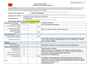 College	of	the	Redwoods Program	Review	Committee	Summary As	per	its	Mission