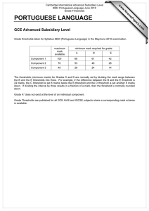 PORTUGUESE LANGUAGE GCE Advanced Subsidiary Level www.XtremePapers.com