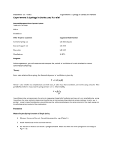 Experiment 5: Springs in Series and Parallel