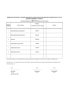 TENDER FOR THE SUPPLY, DELIVERY AND INSTALLATION OF ROLLER BLINDS... BUILDING UNIVERSITY OF MALTA.