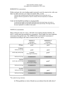 HORIZONTAL successions: mostly few