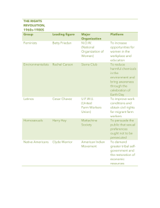 THE RIGHTS  REVOLUTION, 1960s-1980S
