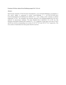 Prominent 946 lines induced from flashlamp pumped Nd: YAG rod