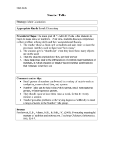 Number Talks
