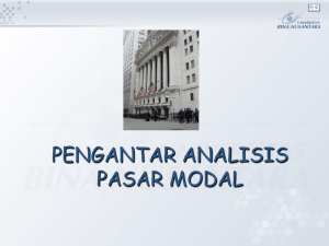 PENGANTAR ANALISIS PASAR MODAL