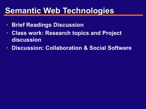 Semantic Web Technologies