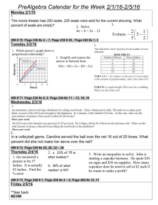 Do Now/Homework 2/1-2/5