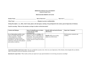 Process Recording Format