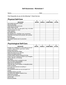 Self-Awareness - Worksheet 1