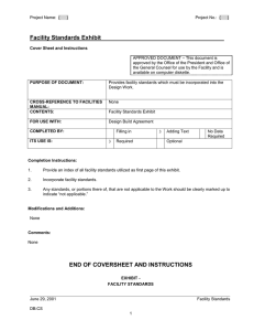 Facility Standards Exhibit
