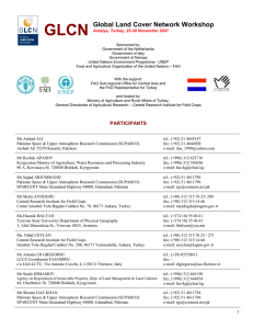 GLCN Global Land Cover Network Workshop