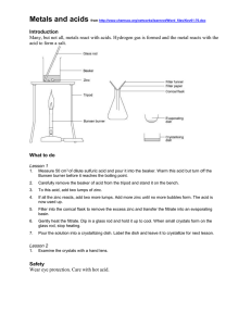 Metals and acids