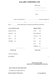 SALARY CERTIFICATE