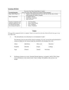 Etymology-2015/2016 Essential Question Overview-Unit Three-Greek Bases (3 weeks)