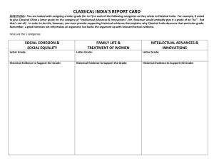 CLASSICAL INDIA’S REPORT CARD