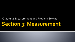 Chapter 2: Measurement and Problem Solving