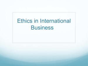 Ethics in International Business