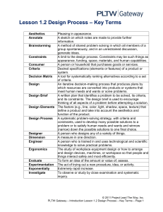 Lesson 1.2 Design Process