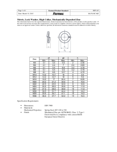 Metric, Lock Washer, High Collar, Mechanically Deposited Zinc