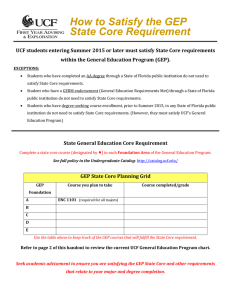 How to Satisfy the GEP State Core Requirement