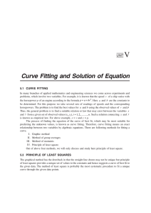 Curve Fitting and Solution of Equation
