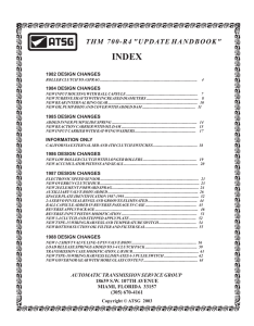 THM 700-R4 "UPDATE HANDBOOK"