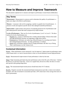 How to Measure and Improve Teamwork