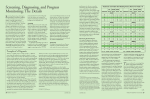 Screening, Diagnosing, and Progress Monitoring