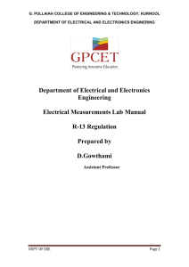 CALIBRATION OF SINGLE PHASE ENERGY METER